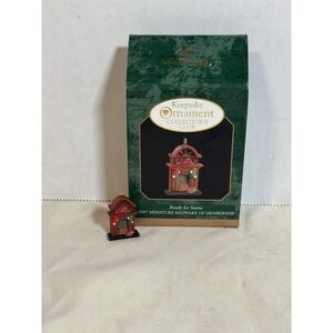 1997 Hallmark Keepsake Miniature Mini Christmas Ornament Ready For Santa Members